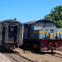 Engine with wagons